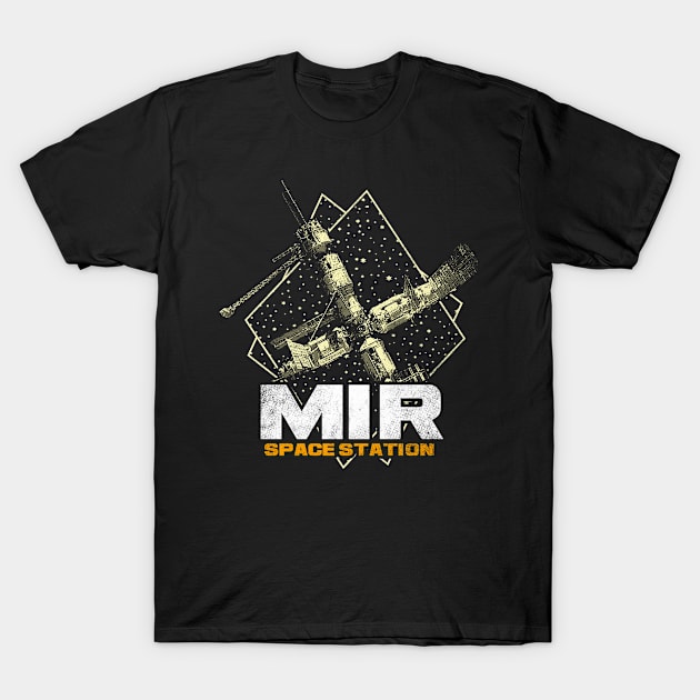 Soviet Space Station Mir T-Shirt by Mila46